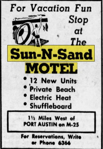 Sun-n-Sand Motel - 1958 Ad